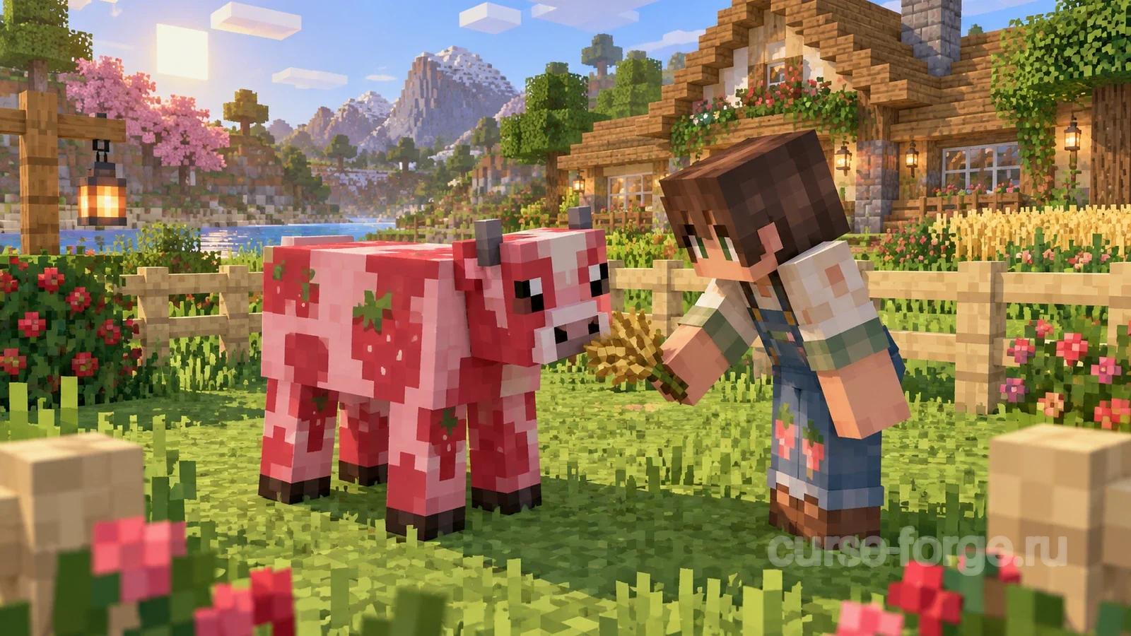 Strawberry Cow 🍓◦ Bedrock Edition