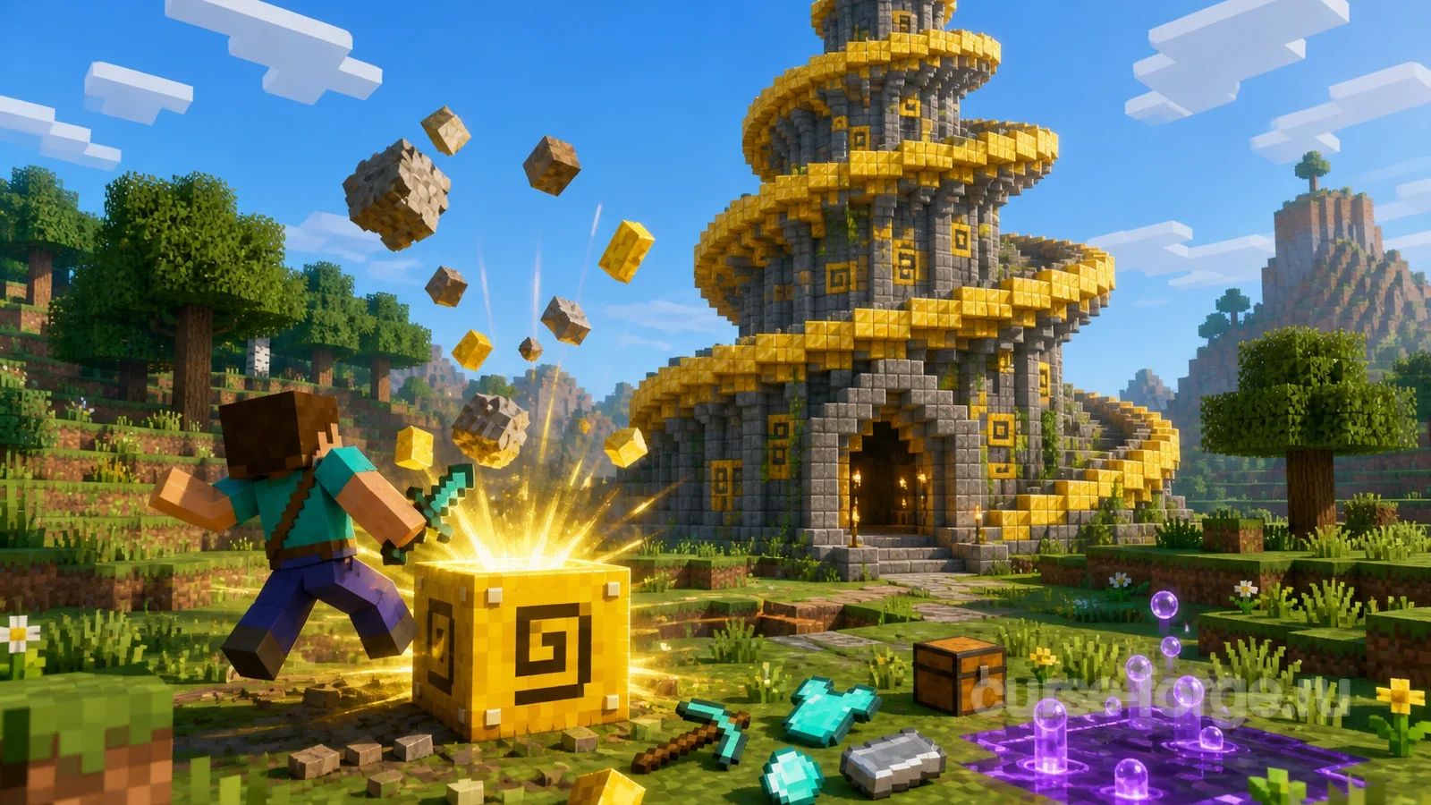 Lucky Block Spiral - 1.7 Lucky Block Addon