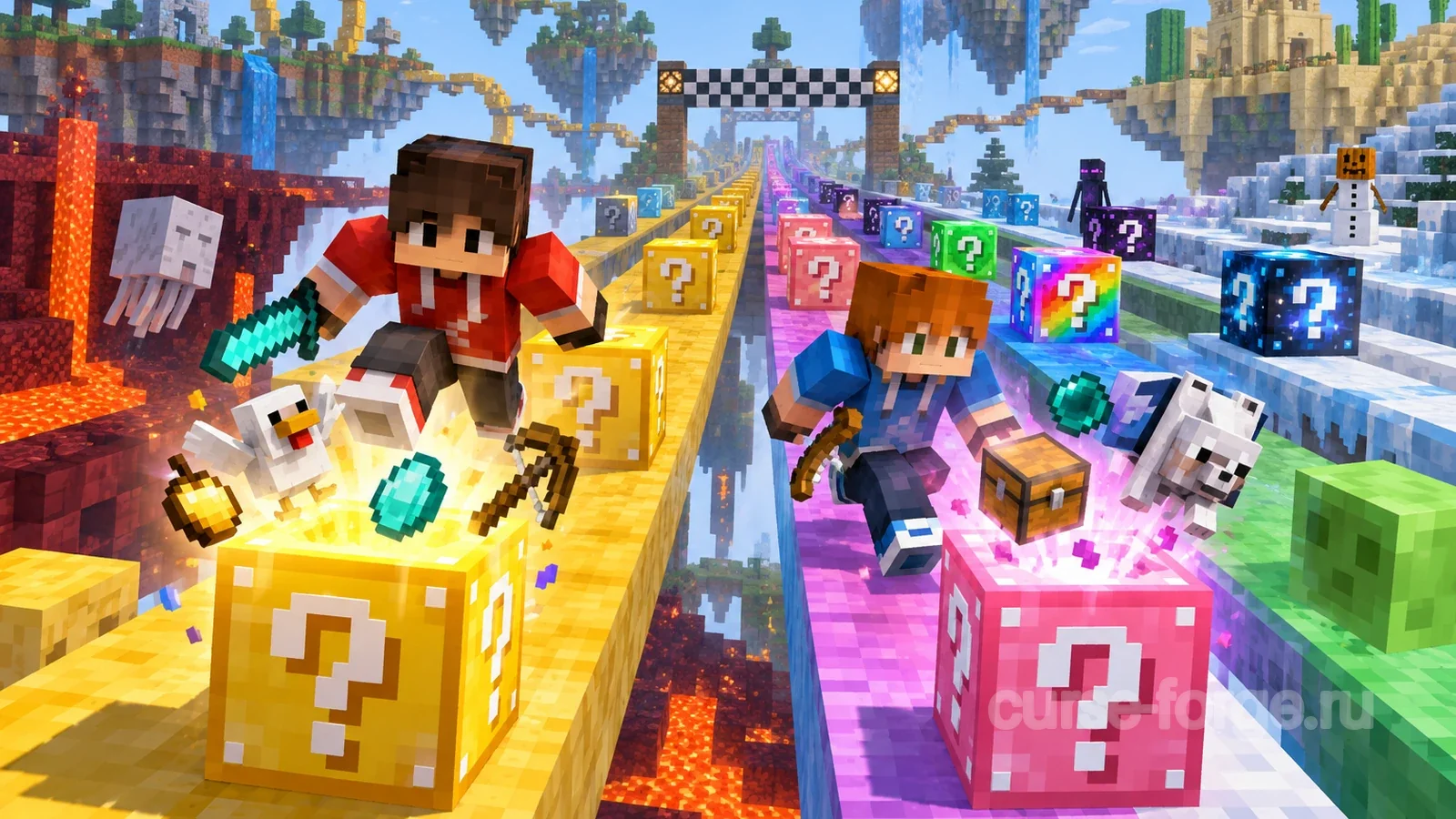The Luckiest Block - Lucky Block Race Map