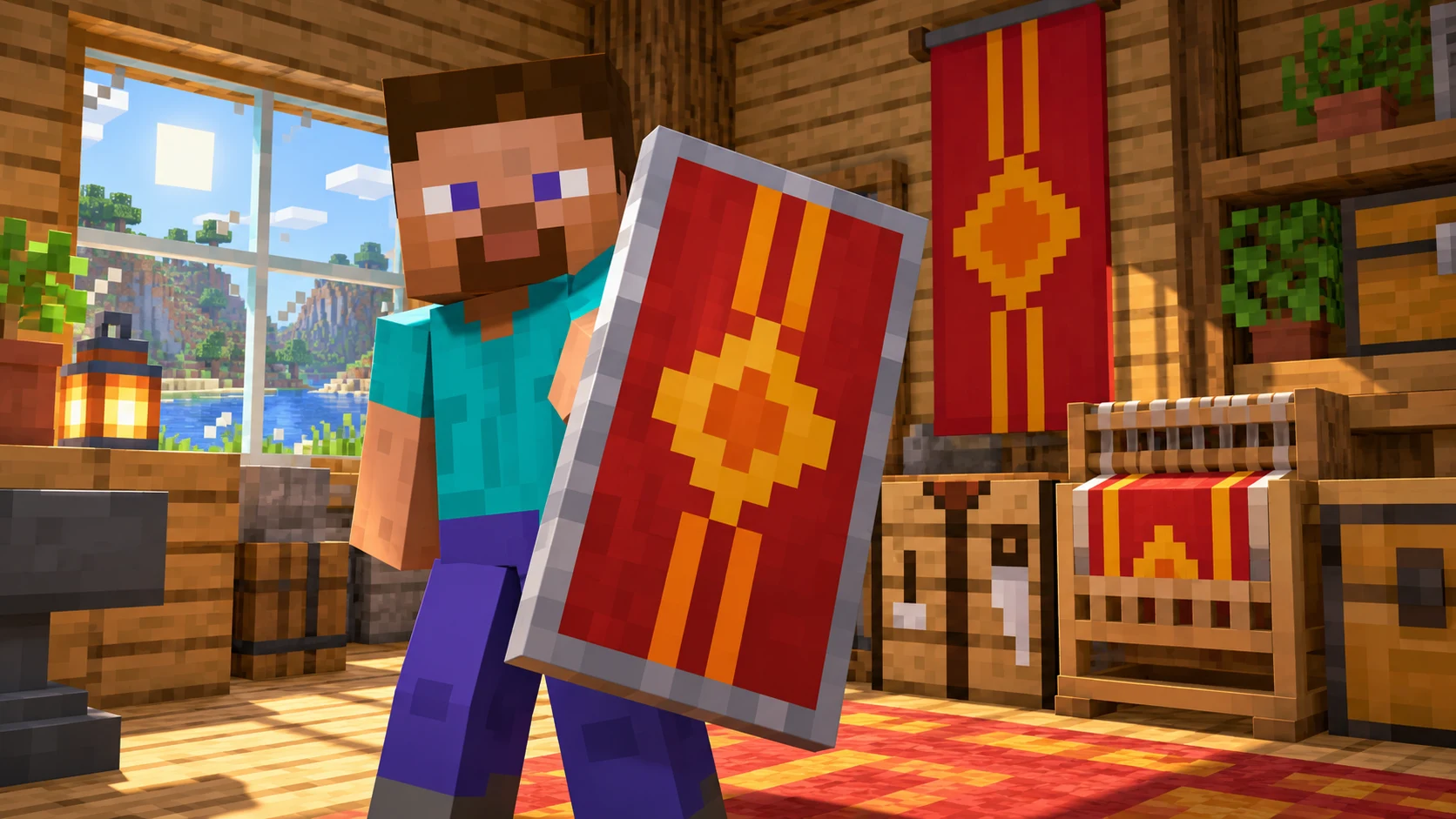 Как создать кастомный щит в Minecraft без модов