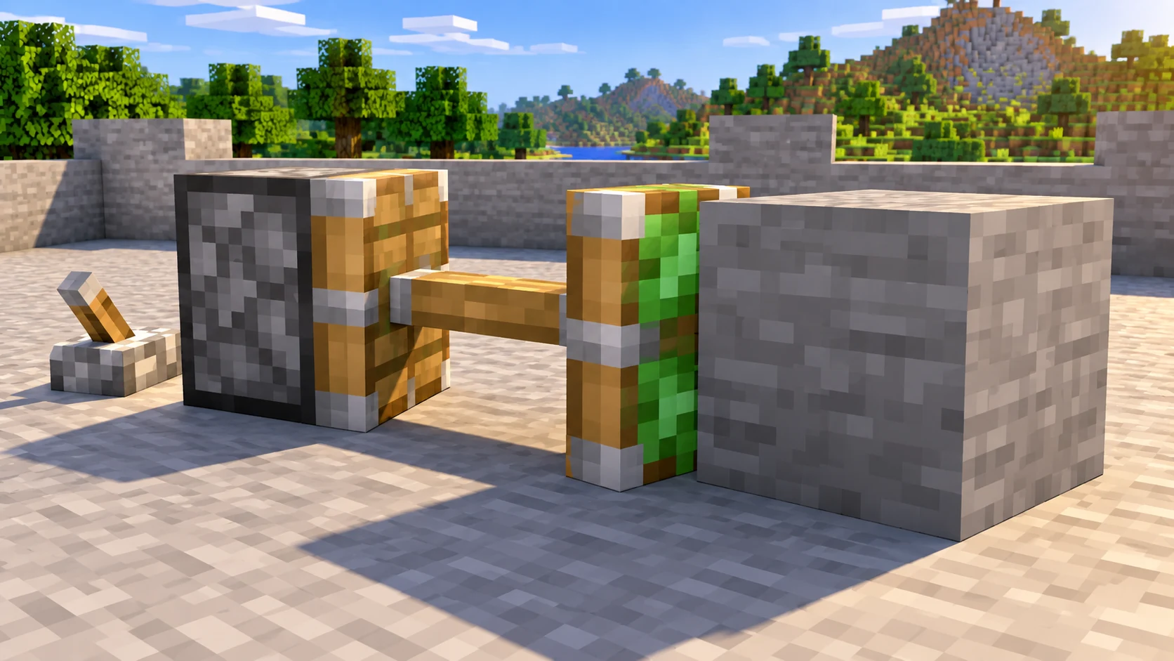 Поршень и липкий поршень в Minecraft: как двигать блоки