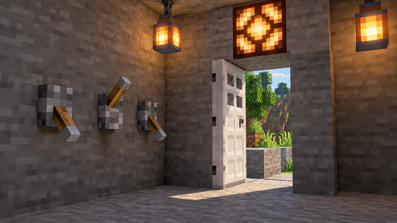 Кодовый замок Minecraft: точная комбинация трёх рычагов