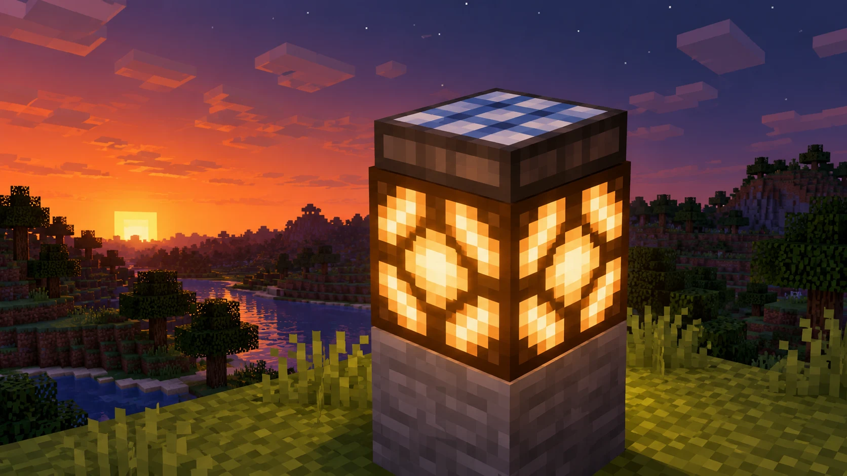 Как сделать автоматическое ночное освещение в Minecraft