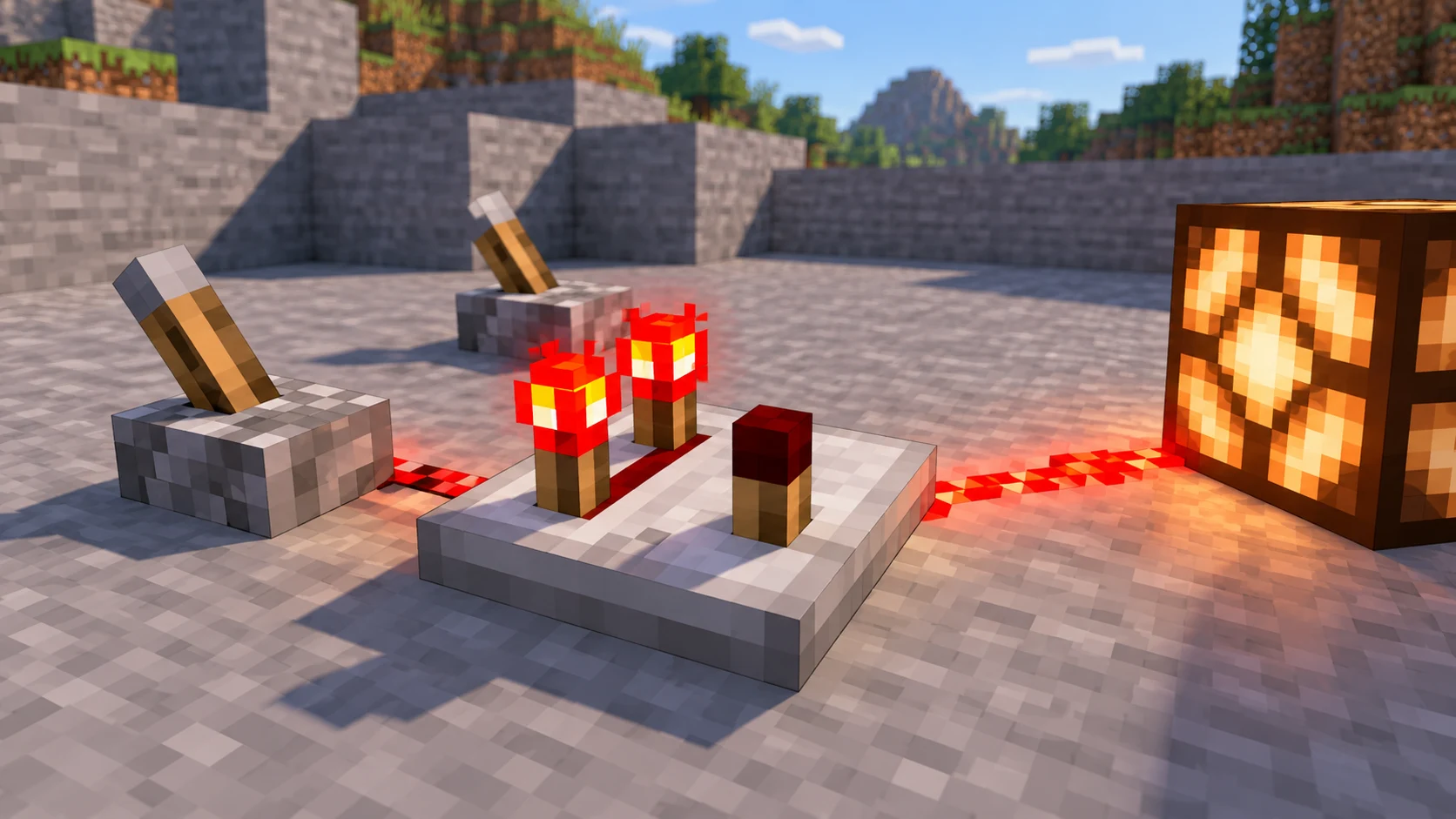 Компаратор в Minecraft: сравнение и вычитание на простых схемах