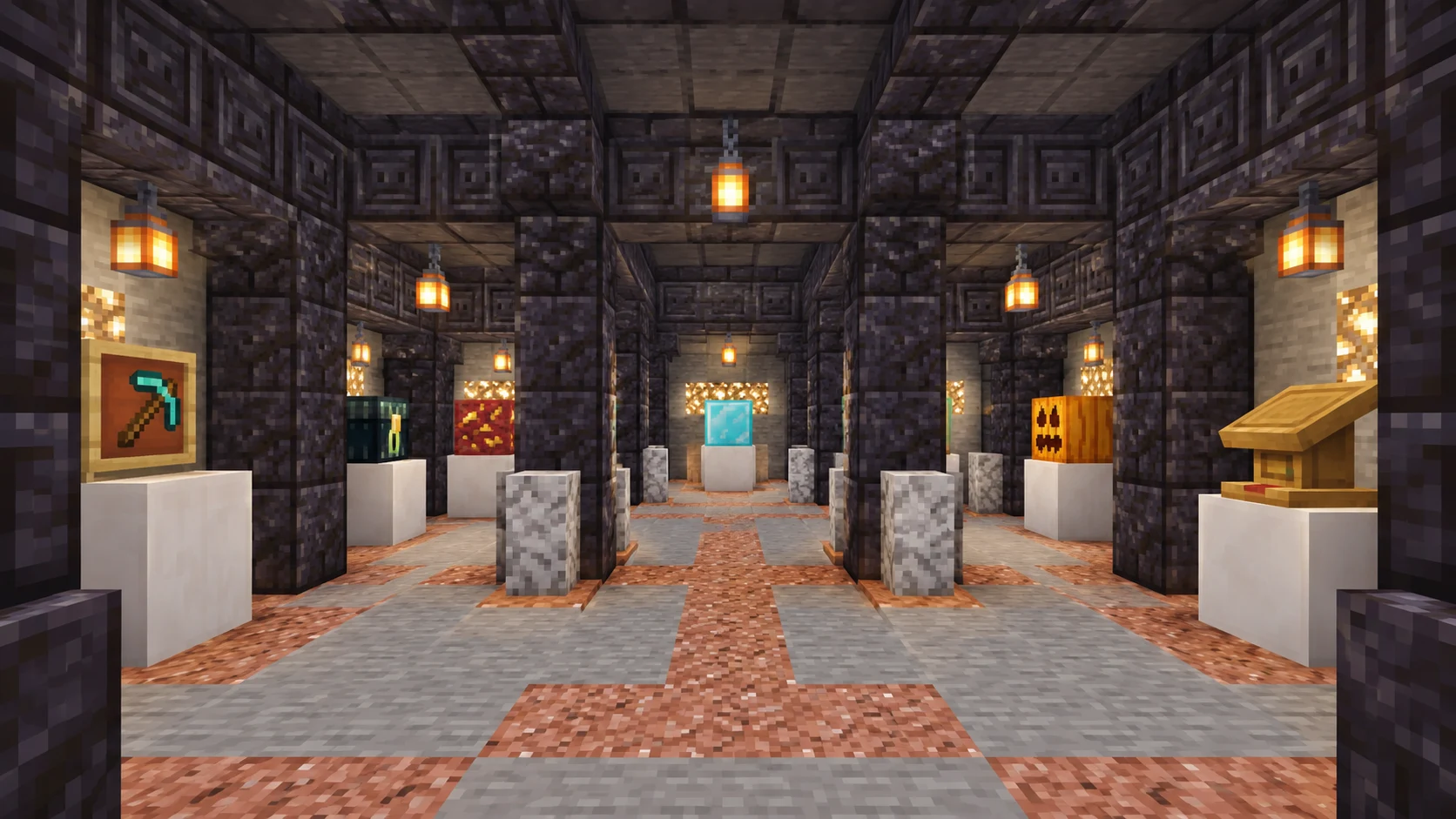 Как построить музей трофеев в Minecraft