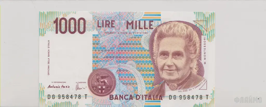 Италия , 1000 лир , 1990 г. , Unc .