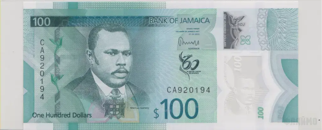 Ямайка , 100 долларов , 2022 г. , Unc . (юбилейная)