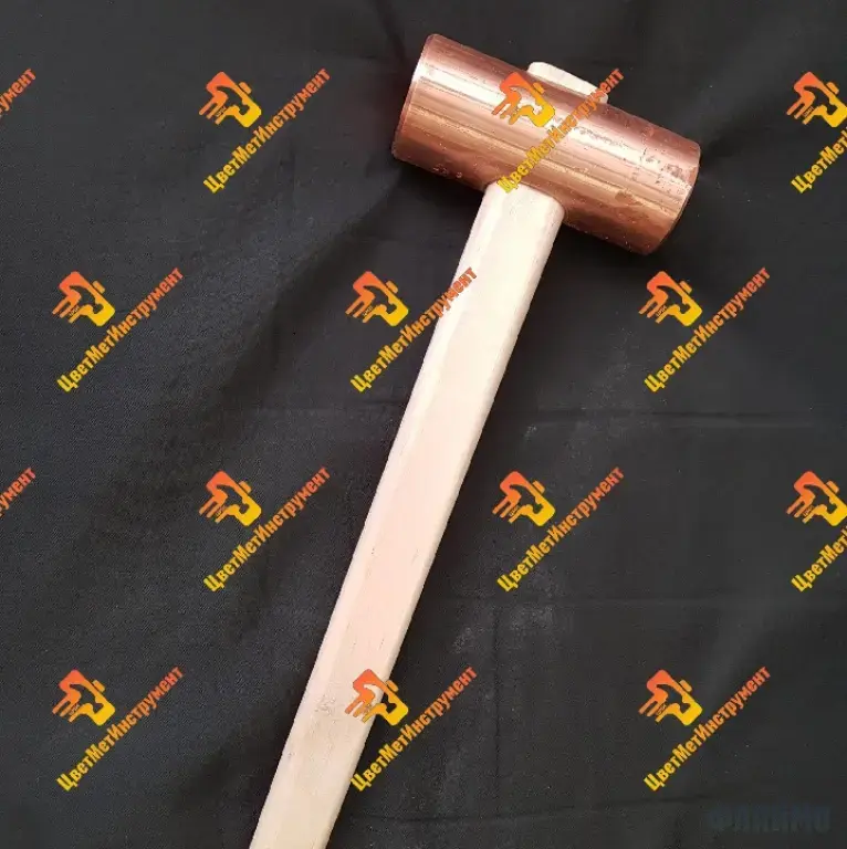 Кувалда медная искробезопасная 2кг 3кг 4кг 4,5кг 5кг 6кг 8кг 10кг 12кг c деревянной ручкой