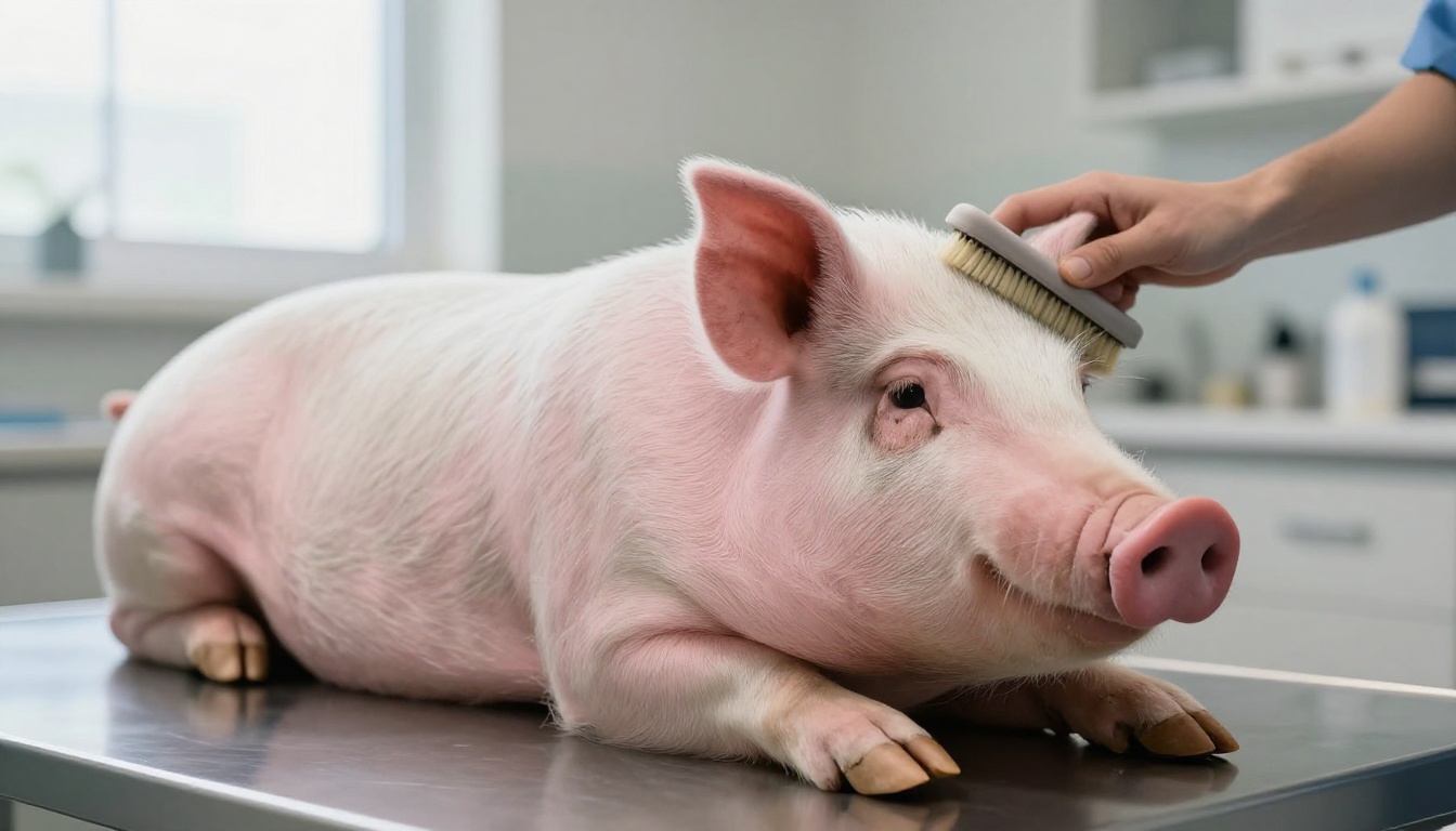 Влияние расчёсывания на внутримышечную седацию свиней в клинических условиях