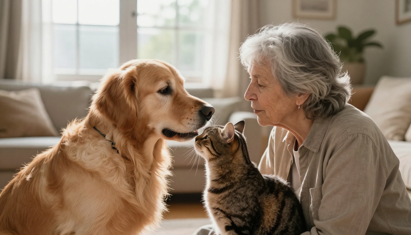 Социализация стареющих питомцев: поддержка социального здоровья пожилых собак и кошек