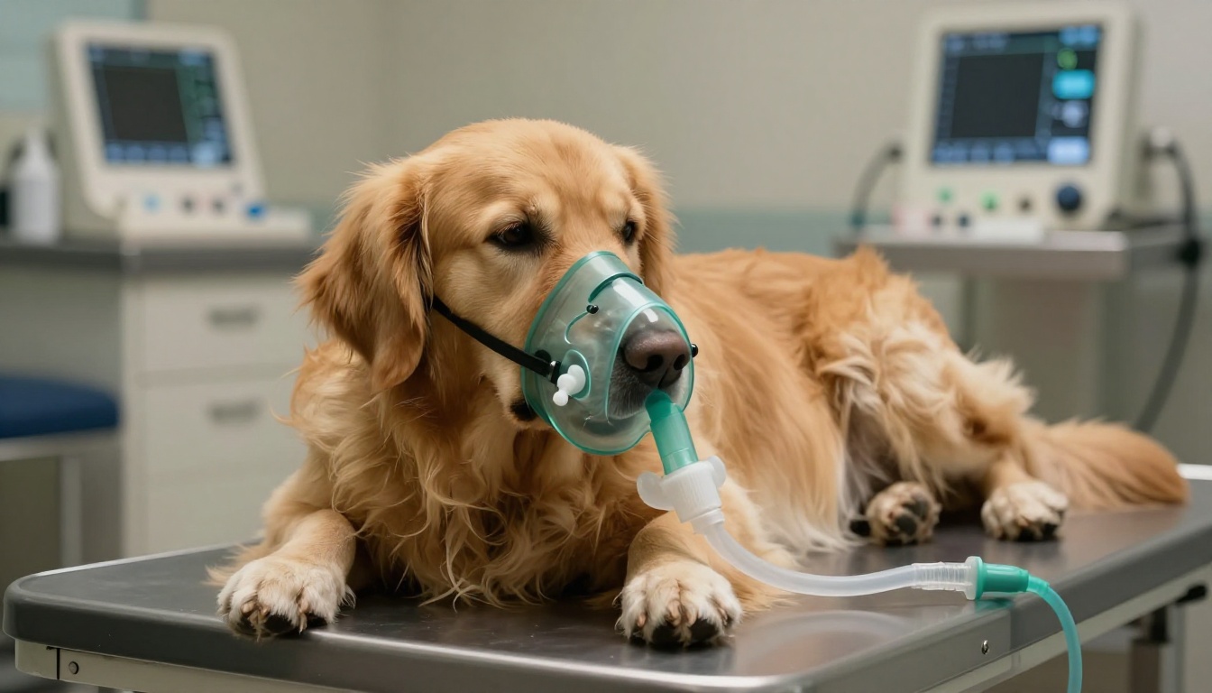 Искусственная вентиляция легких при отравлении антикоагулянтными родентицидами у собаки