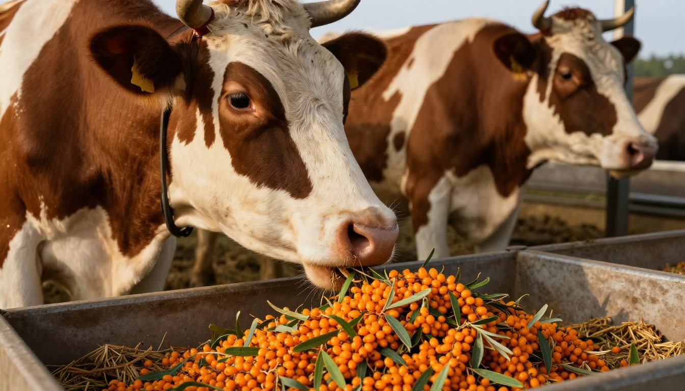 Побочные продукты облепихи: новый источник питательных веществ в кормлении животных