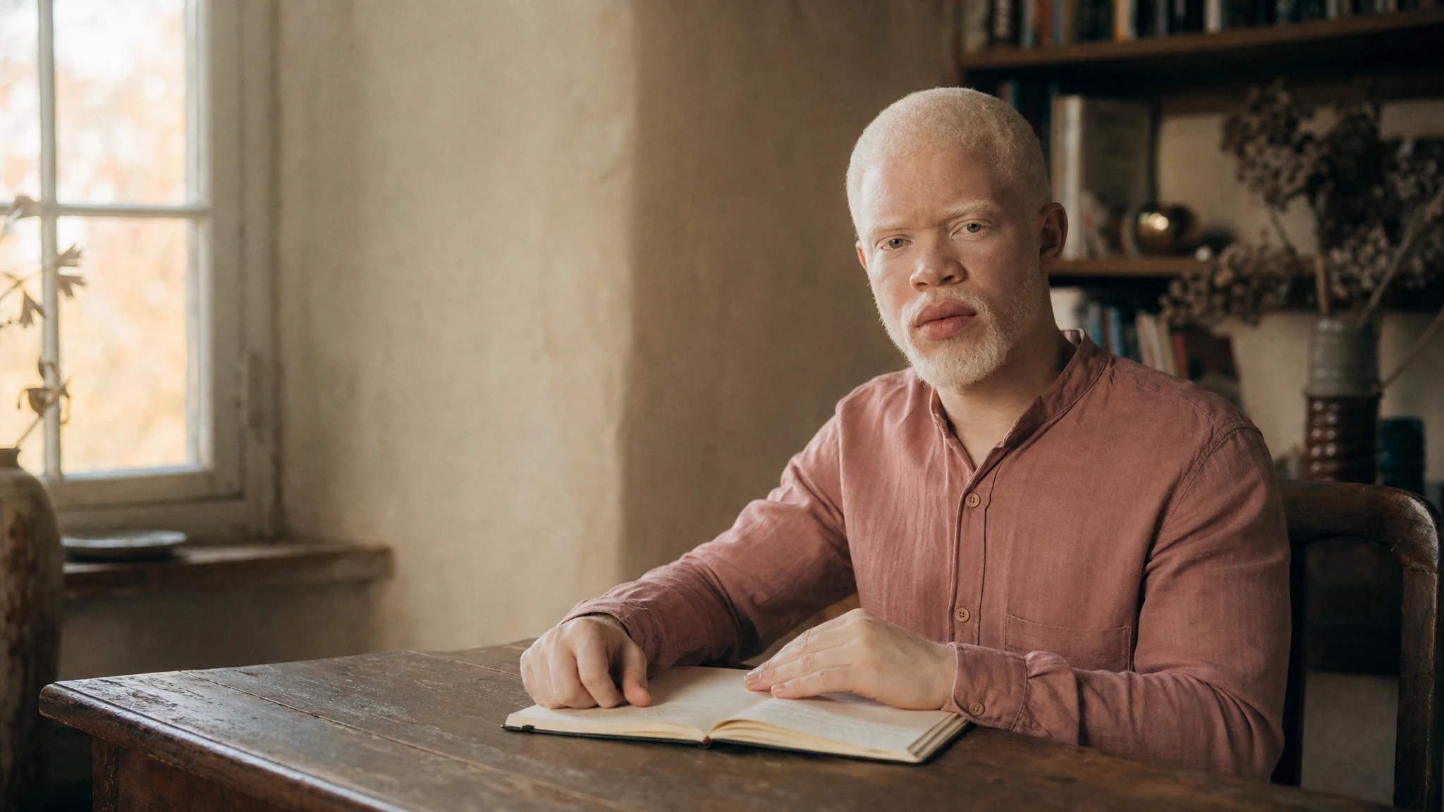 David Brodbeck shares his life with albinism