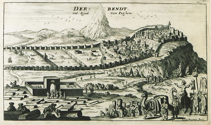 Питер Шенк Старший. Гравюра «Дербент». 1705 г.