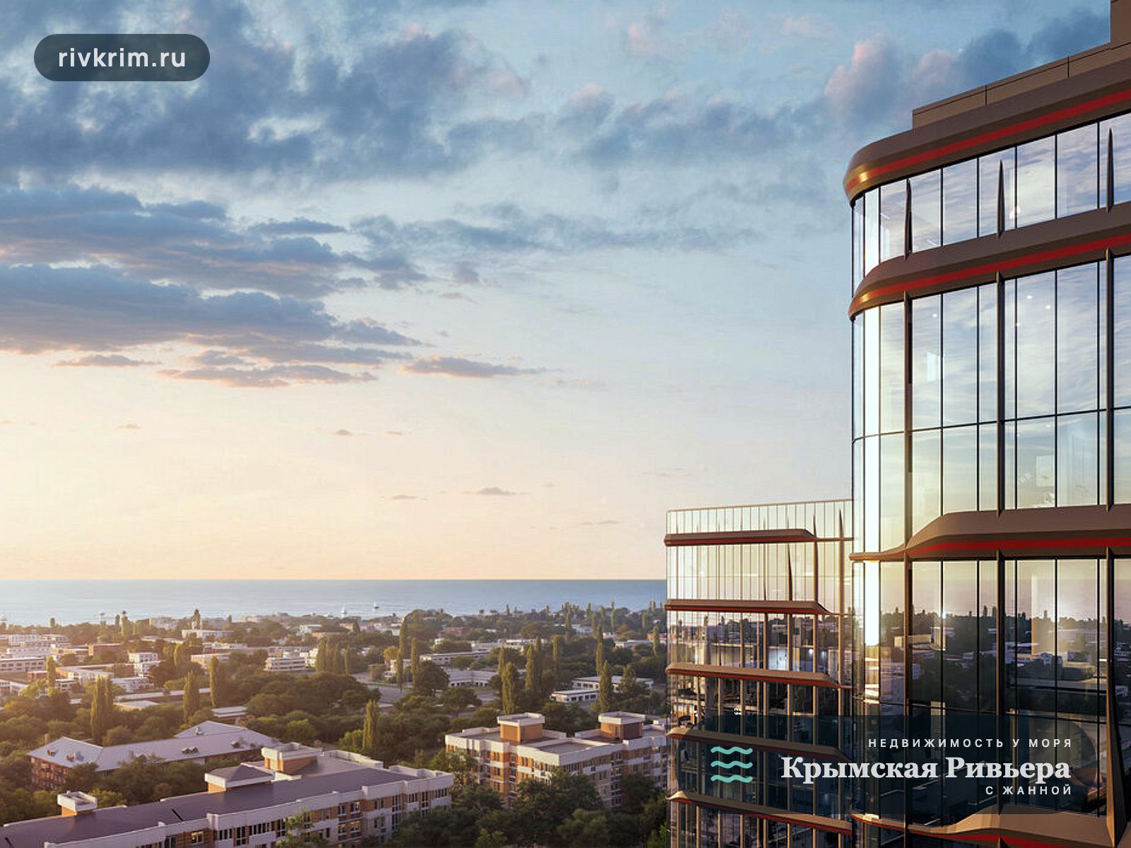 Евпатория ЖК «Западный Проспект 82» 1-комнатная квартира 51 м², 5 этаж