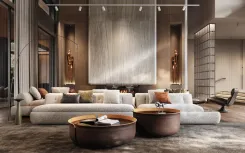 Luxury residence interior with a winter garden in Agalarov Estate