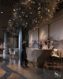Дизайн интерьера luxury ресторана в оттенке Mocha Mousse от Studia 54