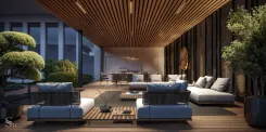 Premium landscape design of a country house with a series of fountains by Studia 54