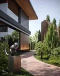 Premium landscape design of a country house with a series of fountains by Studia 54