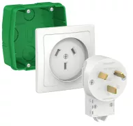 Комплект силовой внутр 32А розетка вилка коробка Systeme Electric Blanca