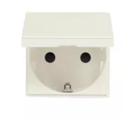 Розетка 1 гн. з/к ABB NIE Zenit скр.уст. Белый со  шторкой с крышкой N2288.1 BL