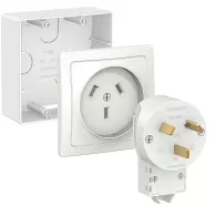 Комплект силовой наруж 32А розетка вилка подъемная коробка Systeme Electric Blanca