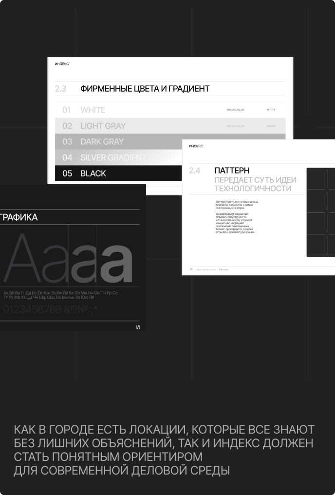 Типографика и паттерны фирменного стиля «Индекс»