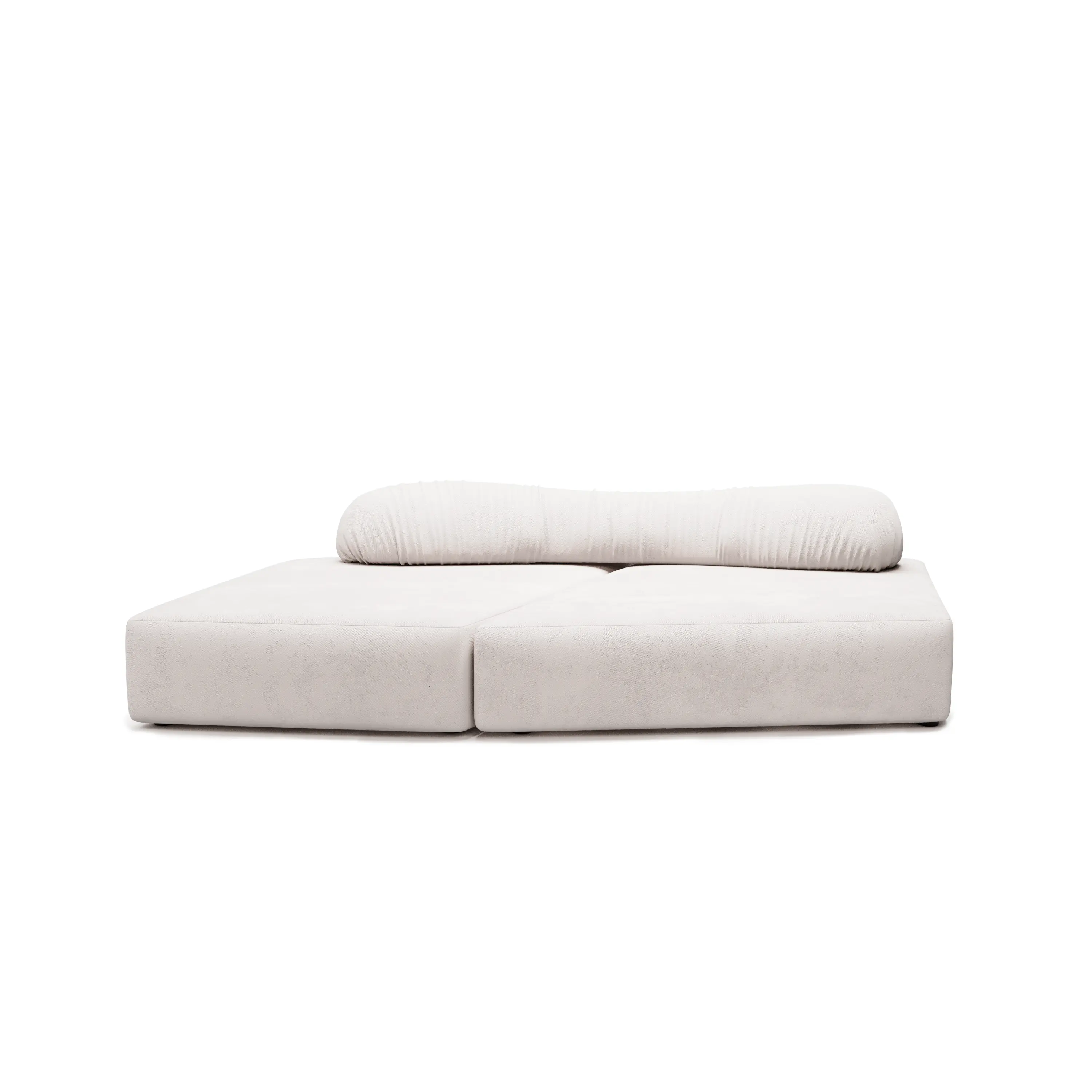 Прямой диван Andre 2 модуля с подушками белый 318х134 см.