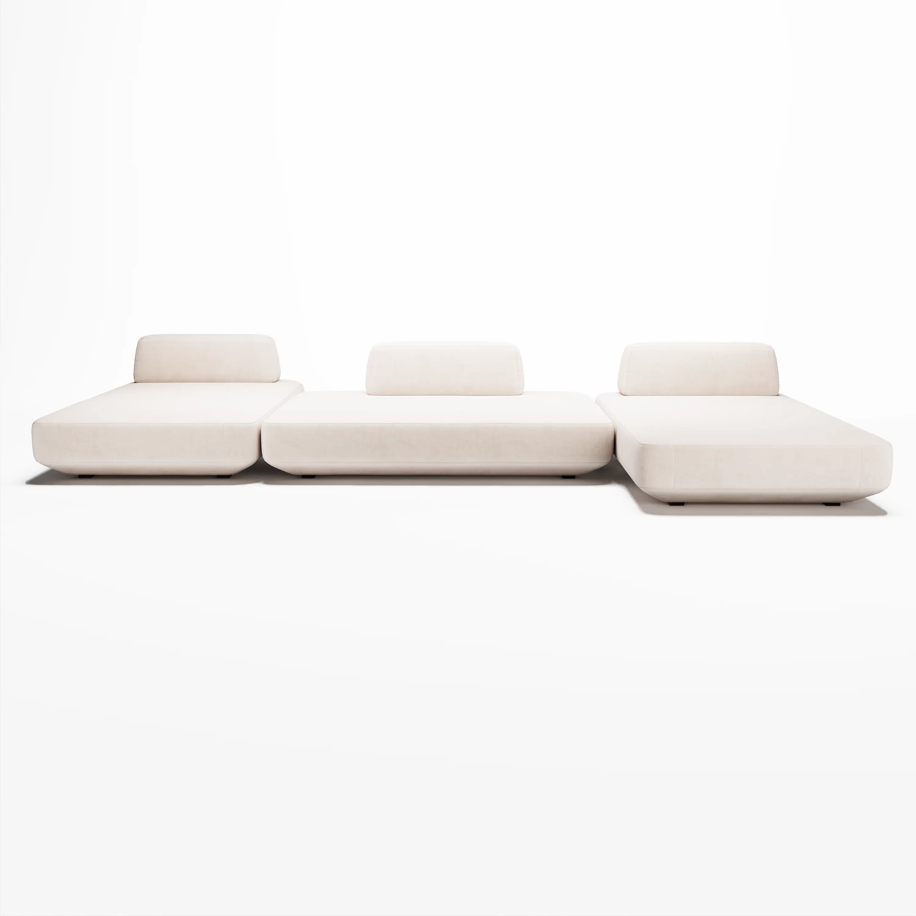 Прямой диван Avanti 3 модуля бежевый 440х200 см.