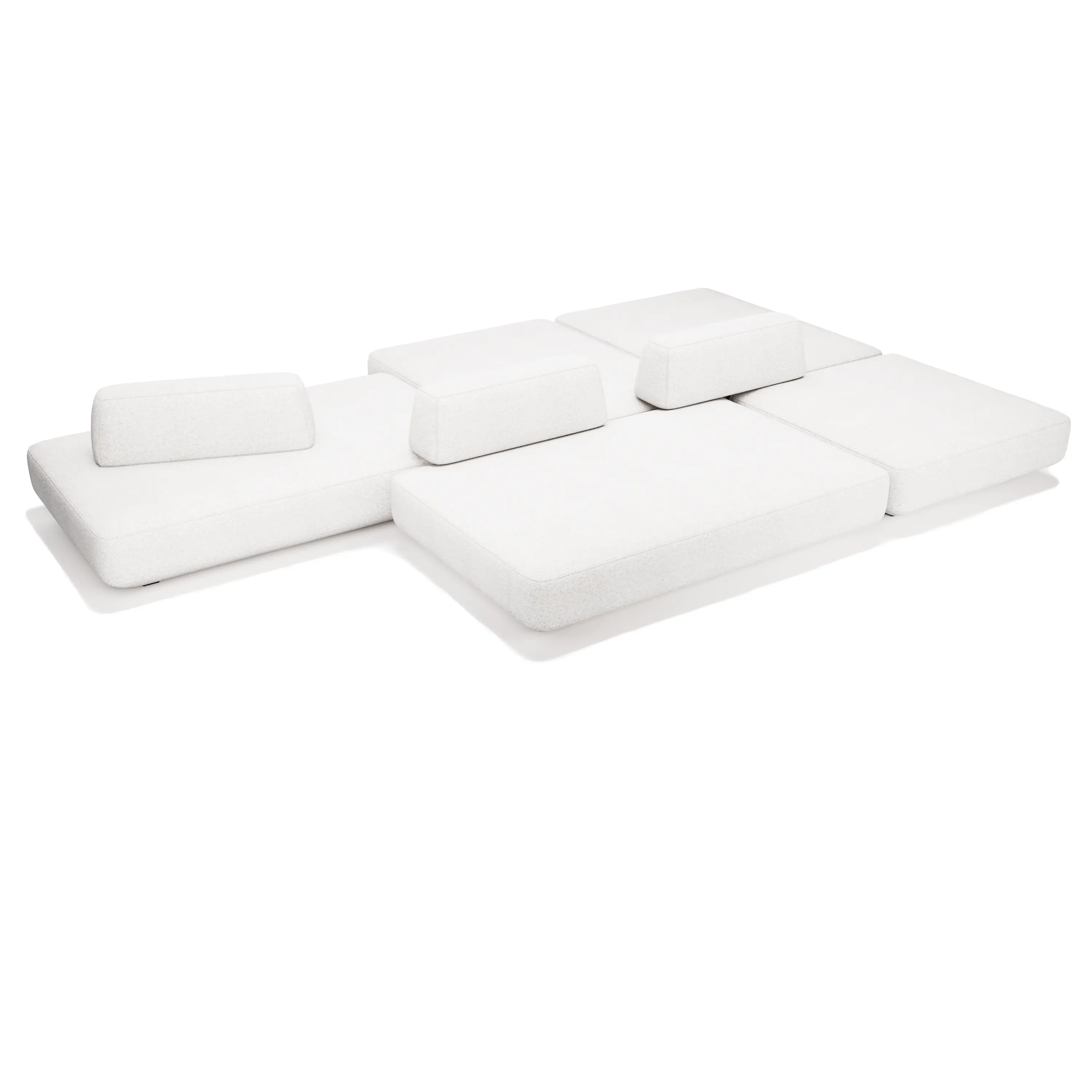 Модульный диван Avanti 5 модулей Серебристый 440х200 см.