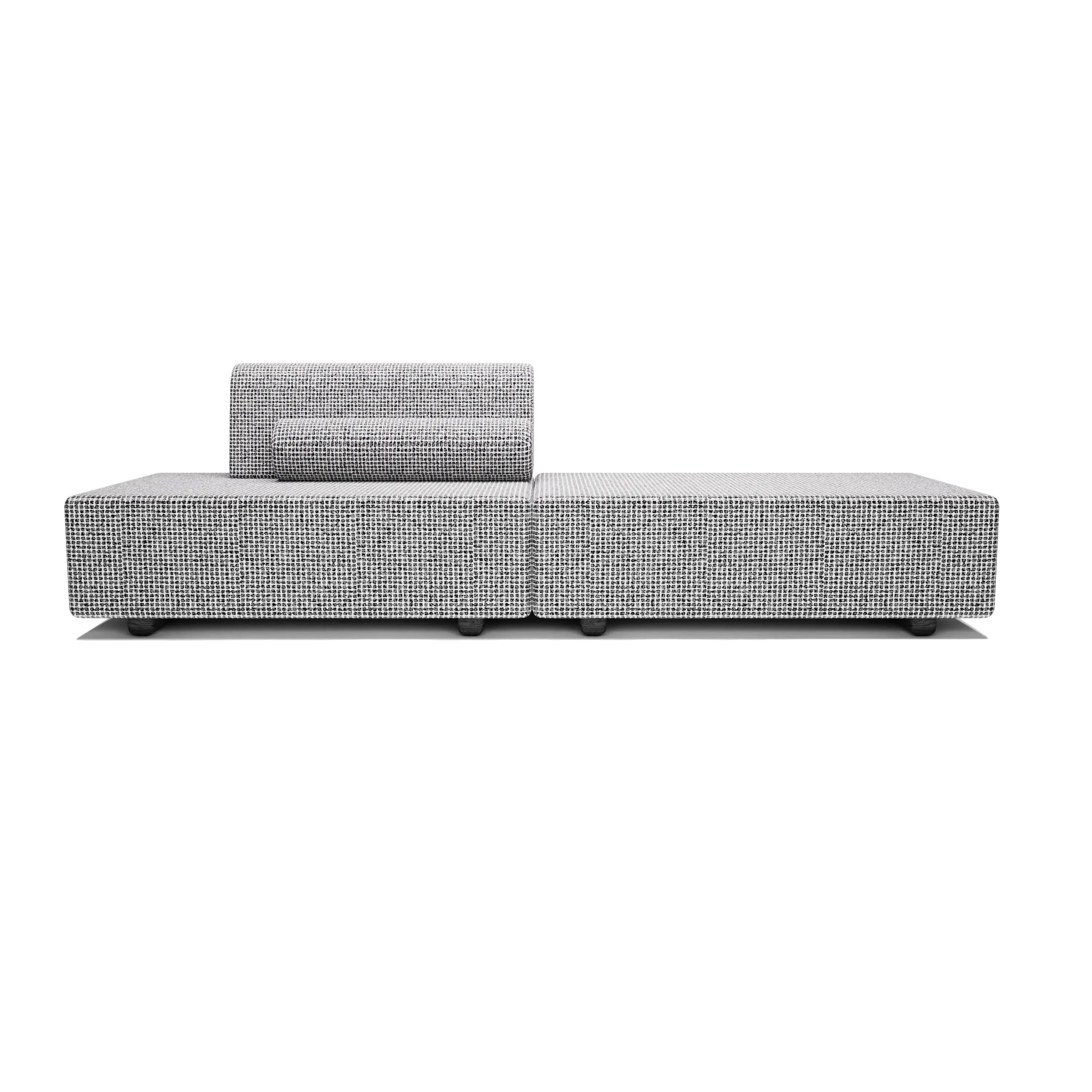 Прямой диван Morph 2 модуля с подушкой светло-серый 360x90 см. Изображение 1