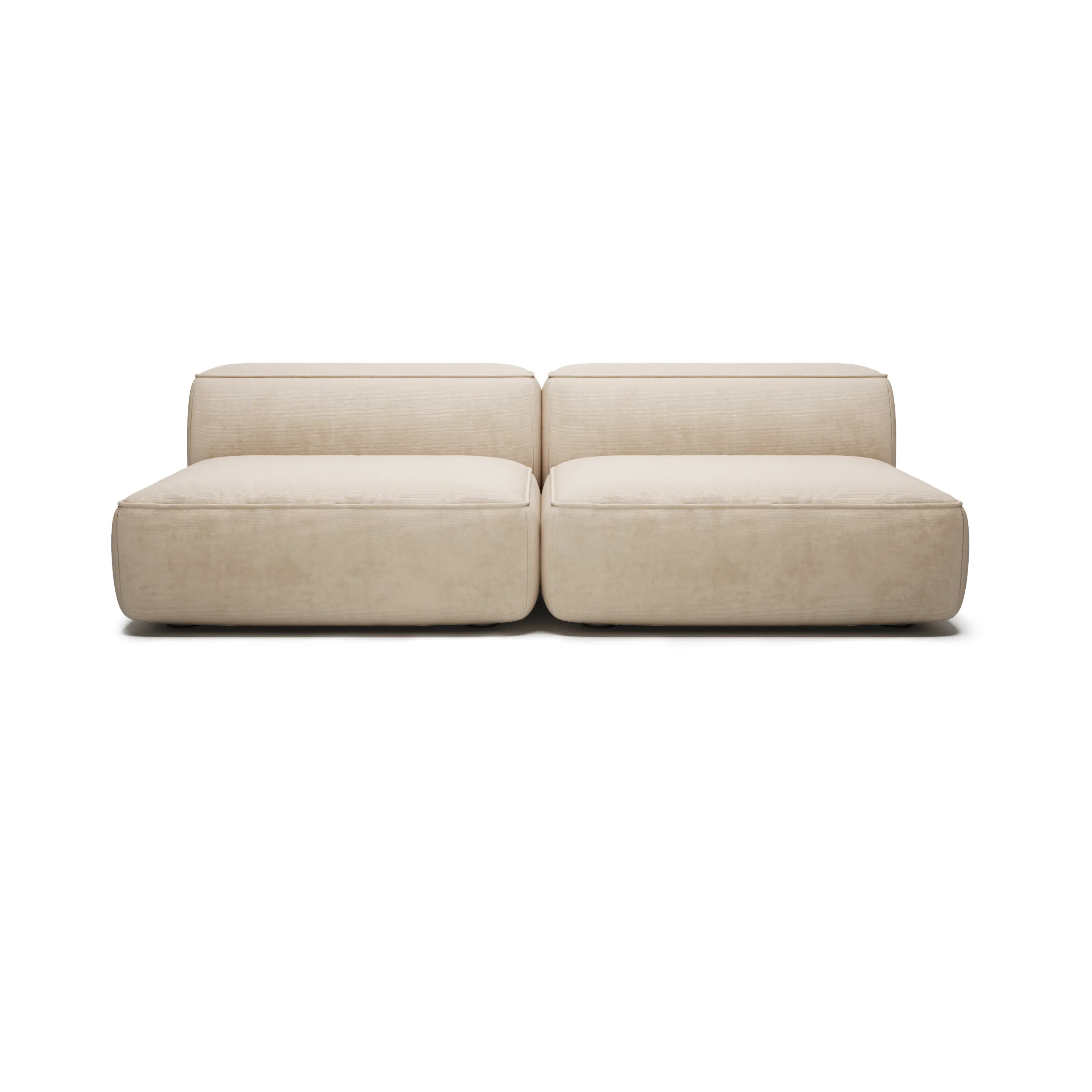 Прямой диван Smart 2 модуля со спинкой бежевый 200x100