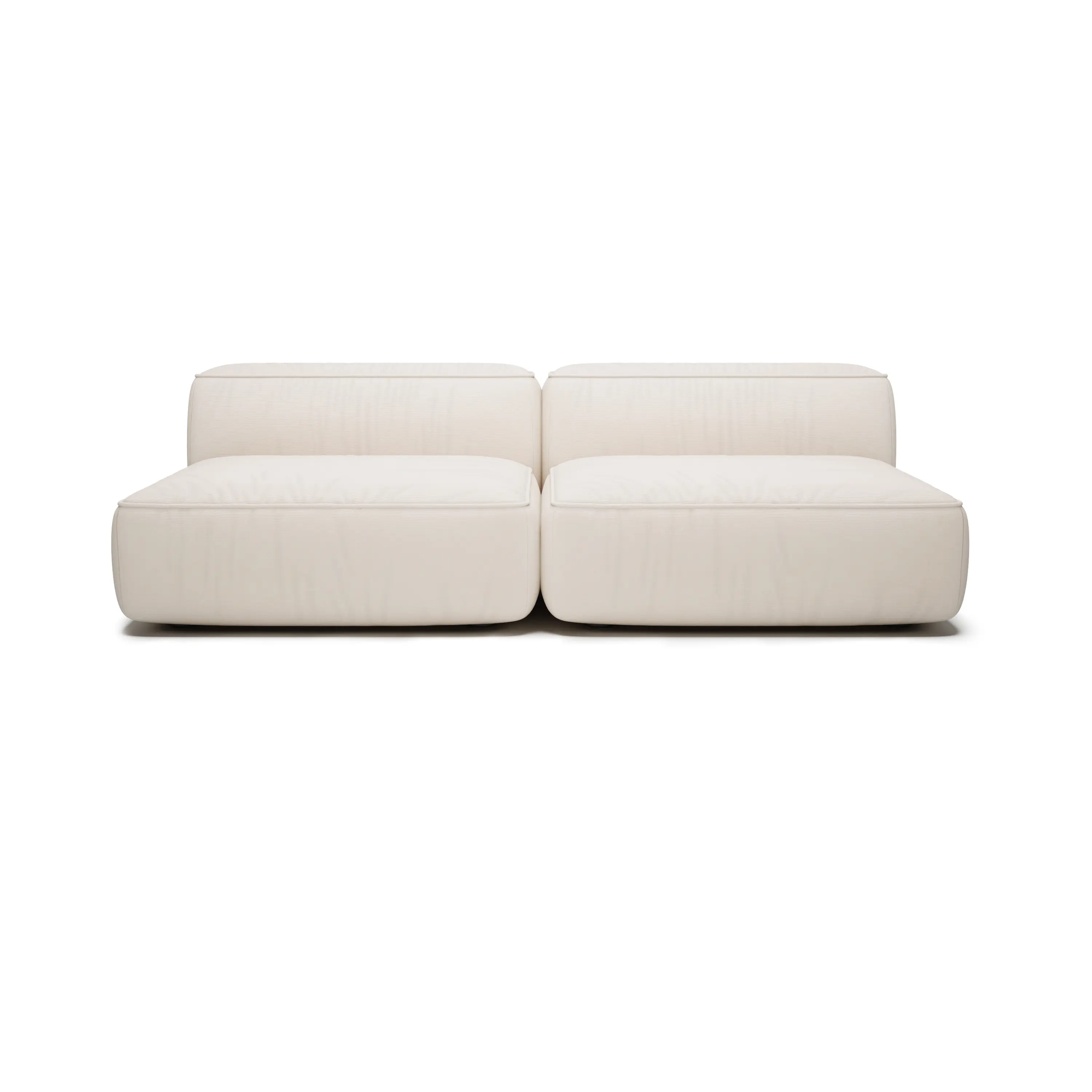 Прямой диван Smart 2 модуля со спинкой белый 200x100