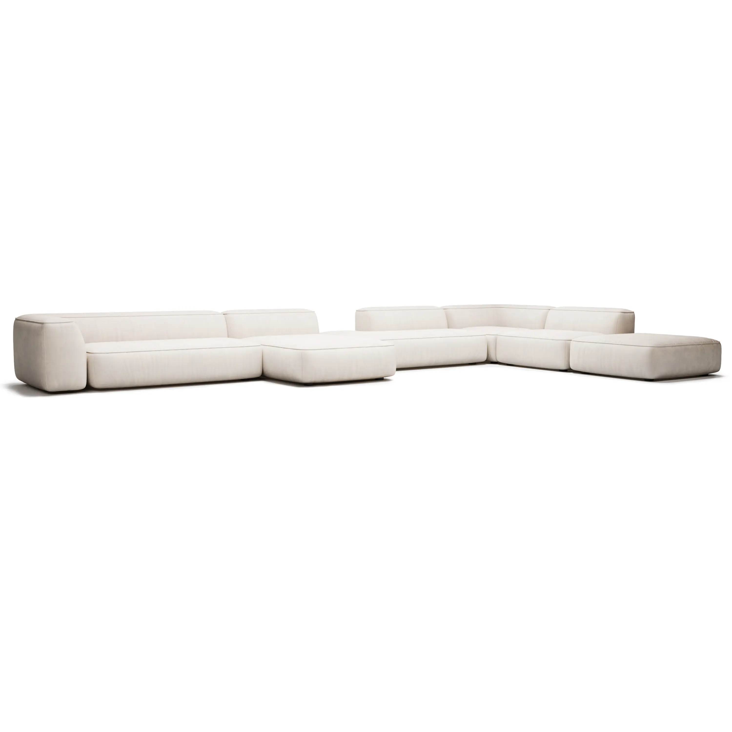 Угловой диван Smart 6 модулей белый 535x300x100