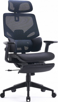 Кресло Cactus CS-CHR-MC01-BLBK, обивка: сетка/ткань, цвет: синий/черный