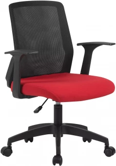 Кресло Cactus CS-MC222-BKRD, обивка: сетка/ткань, цвет: черный/темно-красный