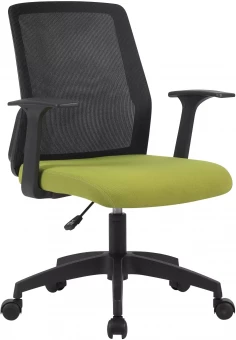 Кресло Cactus CS-MC222-BKGN, обивка: сетка/ткань, цвет: черный/салатовый