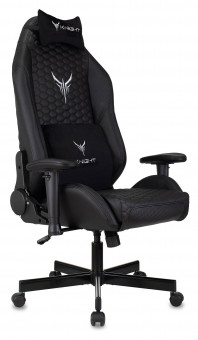 Кресло игровое Knight Neon, обивка: эко.кожа, цвет: черный, рисунок соты (KNIGHT NEON CARBON)
