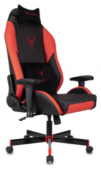 Кресло игровое Knight Neon, обивка: эко.кожа, цвет: черный/красный, рисунок соты (KNIGHT NEON RED)