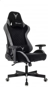 Кресло игровое Knight Regal, обивка: искусственная замша, цвет: черный/серый (KNIGHT REGAL FABR-B)
