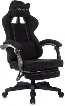 Кресло игровое Knight Lord/F, обивка: экомех, цвет: черный (KNIGHT LORD/F BLACK)