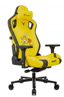 Кресло игровое Knight Craft Dragon, обивка: экокожа, цвет: желтый (KNIGHT CRFT DRAGON Y)