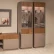 Витрина (правая) Corso Como отделка шпон ореха Beveled, глянцевый бежевый лак AIT.SHC.CC.10