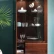 Витрина Bellagio отделка шпон ореха coffee, розовое золото AIT.SHC.BO.13