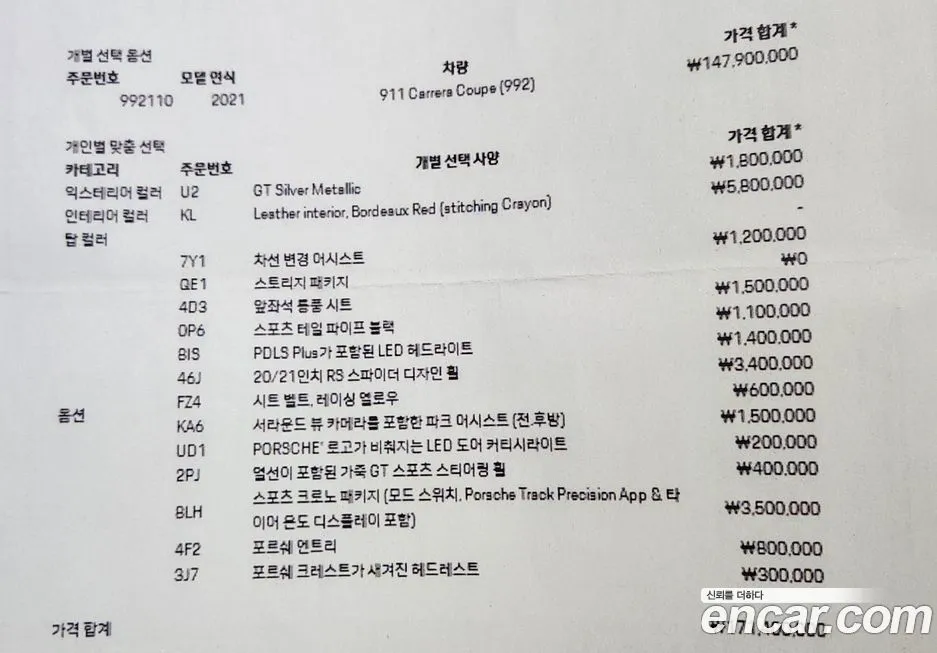 Porsche 911 2021 из KR, фото 10