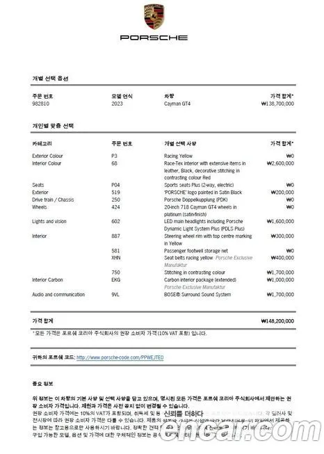 Porsche 718 2023 из KR, фото 4