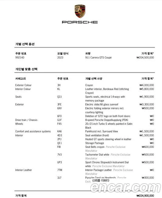 Porsche 911 2023 из KR, фото 7