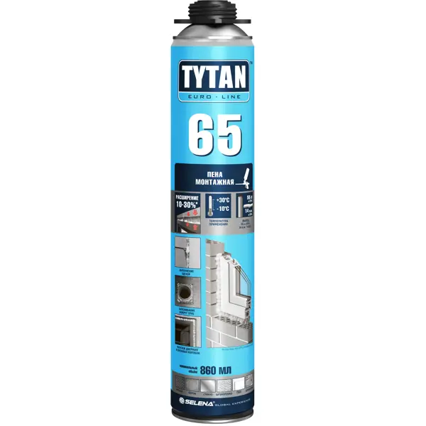 Пена монтажная профессиональная Tytan EL65 всесезонная 860 мл