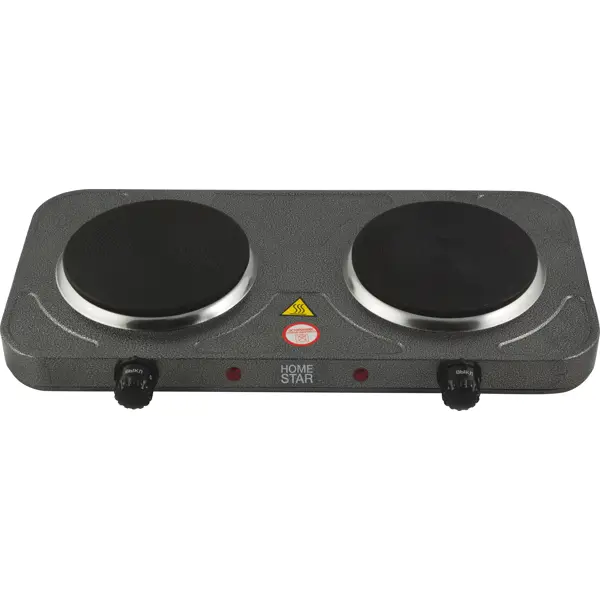 Электрическая настольная плита HomeStar HS-1104 43.5 см 2 конфорки цвет серый