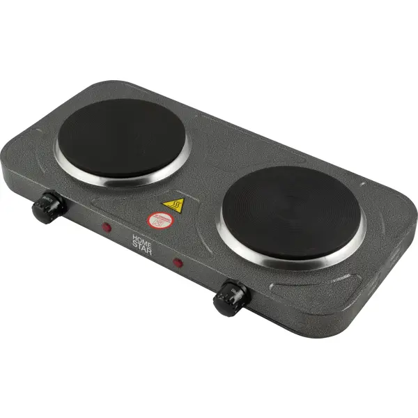 Электрическая настольная плита HomeStar HS-1104 43.5 см 2 конфорки цвет серый